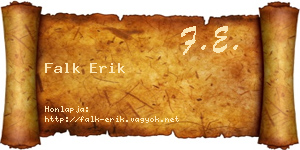 Falk Erik névjegykártya
