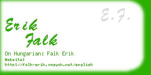 erik falk business card